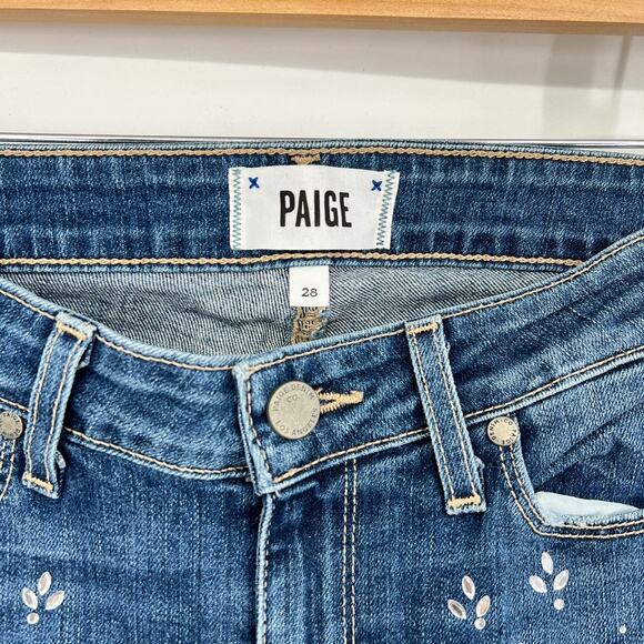 Paige Verdugo Ultra Skinny Studded Women's 28  Blue Denim Skinny Jeans - Picture 6 of 14